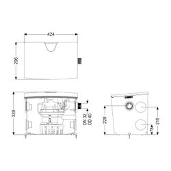 Kessel Hebeanlage Minilift S GTF 1000, freie Aufstellung... KESSEL-28563 4026092097014 (Abb. 1)