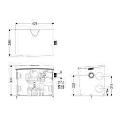 Kessel Hebeanlage Minilift S GTF 1000 resistant, freie Aufstellung... KESSEL-28563C 4026092097021 (Abb. 1)