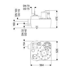 Kessel Hebeanlage Aqualift F Mono Standard SPF 1500-S3, ohne Schieber... KESSEL-28645 4026092005521 (Abb. 1)