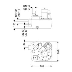 Kessel Hebeanlage Aqualift F Mono Comfort SPF 1400-S3, ohne Schieber... KESSEL-28646-C 4026092058473 (Abb. 1)