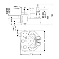 Kessel Hebeanlage Aqualift F Duo Standard SPF 1500-S3, Schieber aus Kunststoff... KESSEL-28659 4026092007723 (Abb. 1)