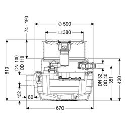 Kessel Rohbaukit Aqualift M, 490-600mm, Kunststoff, Schwarz... KESSEL-28700S-RBK 4026092106846 (Abb. 1)