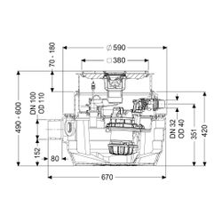 Kessel Hebeanlage Aqualift F Compact Mono SPZ 1000 Bodenplatte, befliesbar... KESSEL-28701X 4026092093382 (Abb. 1)