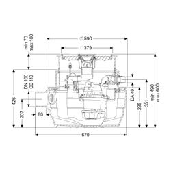 Kessel Hebeanlage Aqualift F Compact Mono SPZ 1000 resistent, Bodenplatte, befliesbar... KESSEL-28701XC 4026092093641 (Abb. 1)