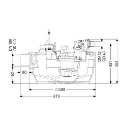 Kessel Hebeanlage Aqualift F Compact Mono SPZ 1000 resistent, freie Aufstellung... KESSEL-28717C 4026092093689 (Abb. 1)