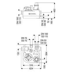 Kessel Hebeanlage Aqualift L Mono SPF 1300, 230V, 32m3/h, max. Förderhöhe 9,2m, Kunststof... KESSEL-28798 4026092074756 (Abb. 1)