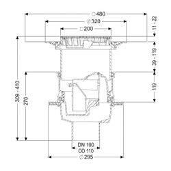 Kessel Kellerablauf Universale Plus Variofix, Geruchsverschluss, wasserundurchlässig, Aus... KESSEL-29151 4026092096918 (Abb. 1)