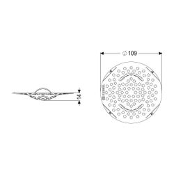 Kessel Haarsieb für Badabläufe System 100, Kunststoff... KESSEL-43700 4026092028797 (Abb. 1)