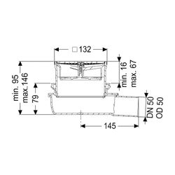 Kessel Bodenablauf Der Ultraflache 79 DN 50 Designrost Kessel L und L Megastop... KESSEL-44700.66 4026092081105 (Abb. 1)