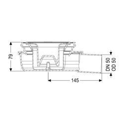 Kessel Grundkörper Der Ultraflache 79 DN 50, Geruchsverschluss 50mm... KESSEL-44700 4026092080733 (Abb. 1)