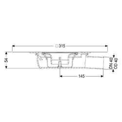 Kessel Der Ultraflache Grundkörper 54 DN 40 WaD, Sperrwasserhöhe 22mm... KESSEL-44740M 4026092080474 (Abb. 1)