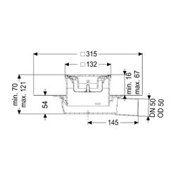 Kessel Bodenablauf Der Ultraflache 54 DN 50 WaD Designrost Kessel Lock und Lift... KESSEL-44750.63M 4026092081099 (Abb. 1)