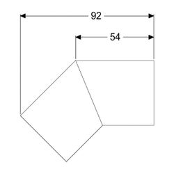 Kessel Verbindungsstück 45 Grad für Linearis Infinity, Edelstahl gebürstet... KESSEL-45100.02 4026092094648 (Abb. 1)