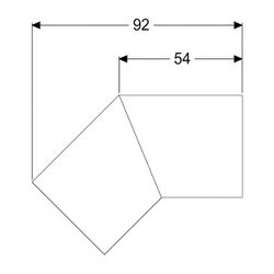 Kessel Verbindungsstück 45 Grad für Linearis Infinity, Schwarz gebürstet... KESSEL-45102.02 4026092094709 (Abb. 1)