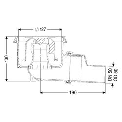 Kessel Practicus Grundkörper DN 50, Auslauf seitlich... KESSEL-45150 4026092033548 (Abb. 1)