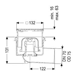 Kessel Boden-/Deckenablauf Practicus DN 70 Designrost, seitlich... KESSEL-45170.63 4026092052754 (Abb. 1)