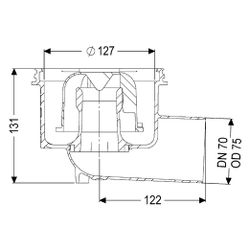 Kessel Practicus Grundkörper DN 70, Auslauf seitlich... KESSEL-45170 4026092033555 (Abb. 1)
