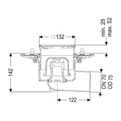 Kessel Bodenablauf Practicus Pressflansch DN 70 Designrost, seitlich... KESSEL-45179.63 4026092034071 (Abb. 1)