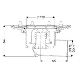 Kessel Practicus Grundkörper Pressflansch DN 70, Auslauf seitlich... KESSEL-45179 4026092033784 (Abb. 1)