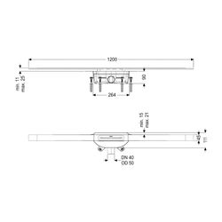 Kessel Duschrinne Linearis Infinity 90 Länge 1200mm DN 40, Bronze gebürstet... KESSEL-45204.12 4026092094570 (Abb. 1)