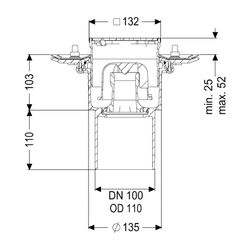 Kessel Bodenablauf Practicus Pressflansch DN 100 Designrost, senkrecht... KESSEL-45219.63 4026092052594 (Abb. 1)