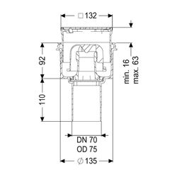 Kessel Boden-/Deckenablauf Practicus DN 70 Designrost, senkrecht... KESSEL-45270.63 4026092052747 (Abb. 1)