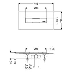 Kessel Linearis Duschrinne Compact DN 50 WaD, V2A, Länge 300mm... KESSEL-45600.59M 4026092078877 (Abb. 1)