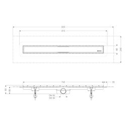 Kessel Linearis Duschrinne Compact DN 50 WaD, V2A, Länge 750mm... KESSEL-45600.63M 4026092078914 (Abb. 1)