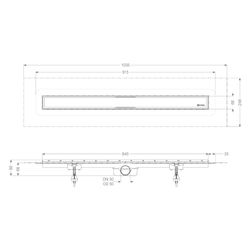 Kessel Linearis Duschrinne Compact DN 50 WaD, V2A, Länge 850mm... KESSEL-45600.64M 4026092078921 (Abb. 1)