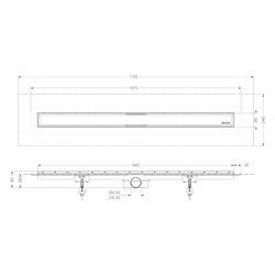Kessel Linearis Duschrinne Compact DN 50 WaD, V2A, Länge 950mm... KESSEL-45600.65M 4026092078938 (Abb. 1)