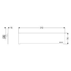 Kessel Ablaufblende Wandablauf Scada Edelstahl V2A, 15-19mm Belaghöhe... KESSEL-48012 4026092058022 (Abb. 1)