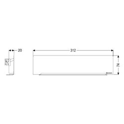 Kessel Ablaufblende Wandablauf Scada Wave V2A, 15-19mm Belaghöhe... KESSEL-48013 4026092058039 (Abb. 1)