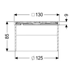 Kessel Aufsatzstück Schlitzrost V2A 130x130mm K3... KESSEL-48165 4026092034224 (Abb. 1)