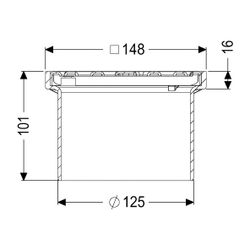 Kessel Aufsatzstück Schlitzrost V4A 150x150mm K3... KESSEL-48209 4026092066577 (Abb. 1)