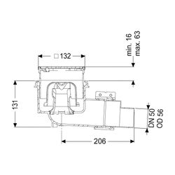 Kessel Boden-/Deckenablauf Ecoguss DN 50 Designrost, seitlich... KESSEL-48358.63 4026092053041 (Abb. 1)