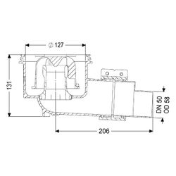 Kessel Ecoguss Grundkörper DN 50, Auslauf seitlich... KESSEL-48358 4026092033241 (Abb. 1)
