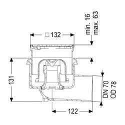 Kessel Boden-/Deckenablauf Ecoguss DN 70 Designrost, seitlich... KESSEL-48378.63 4026092053065 (Abb. 1)