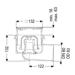 Kessel Boden-/Deckenablauf Ecoguss DN 80 Designrost, seitlich... KESSEL-48383.63 4026092053959 (Abb. 1)