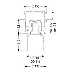 Kessel Boden-/Deckenablauf Ecoguss DN 100 Schlitzrost, senkrecht... KESSEL-48411.11 4026092034323 (Abb. 1)