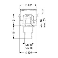 Kessel Boden-/Deckenablauf Ecoguss DN 50 Designrost, senkrecht... KESSEL-48458.63 4026092053034 (Abb. 1)