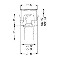 Kessel Boden-/Deckenablauf Ecoguss DN 70 Designrost, senkrecht... KESSEL-48478.63 4026092053058 (Abb. 1)