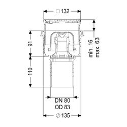 Kessel Boden-/Deckenablauf Ecoguss DN 80 Designrost, senkrecht... KESSEL-48483.63 4026092053072 (Abb. 1)