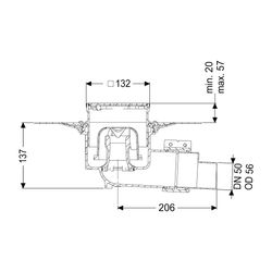 Kessel Bodenablauf Ecoguss Klebeflansch DN 50 Designrost, seitlich... KESSEL-48558.63 4026092054413 (Abb. 1)