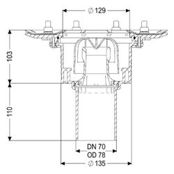 Kessel Ecoguss Grundkörper Pressflansch DN 70, Auslauf senkrecht... KESSEL-48878 4026092032657 (Abb. 1)