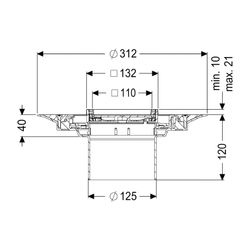 Kessel Aufsatzstück Variofix befliesbar V2A K3... KESSEL-48906 4026092029756 (Abb. 1)