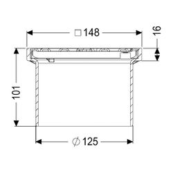 Kessel Aufsatzstück Schlitzrost V2A 150x150mm K3... KESSEL-48950 4026092004616 (Abb. 1)