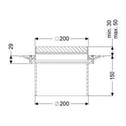 Kessel Aufsatzstück Variofix System 200 Gitterrost V2A L15... KESSEL-48969 4026092005132 (Abb. 1)