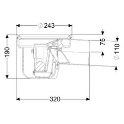Kessel Grundkörper für Leichtflüssigkeitssperre DN 100, mit Rückstauverschluss... KESSEL-52102 4026092085165 (Abb. 1)