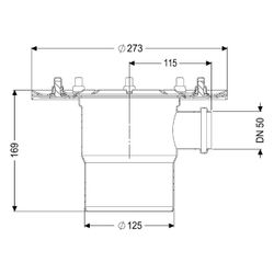 Kessel Verlängerungsstück System 125, seitlicher Zulauf DN 50/40... KESSEL-54189 4026092053720 (Abb. 1)