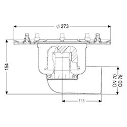 Kessel Grundkörper Ferrofix Pressflansch System 125 DN 70, Auslauf seitlich... KESSEL-54200 4026092053652 (Abb. 1)